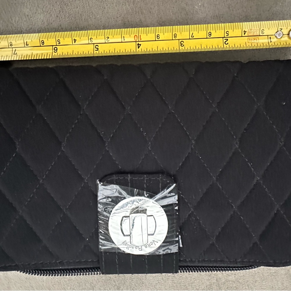 Black Quilted Clutch Turnlock Wallet - NWT